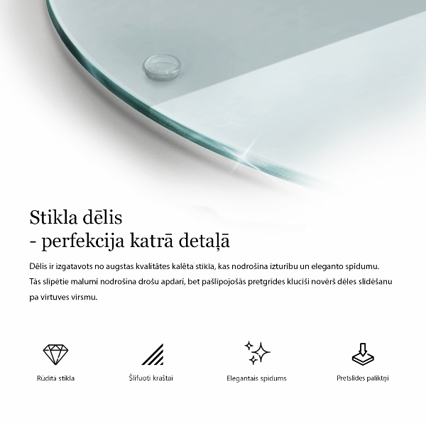 Sklenená doska na krájanie priehľadná okrúhla