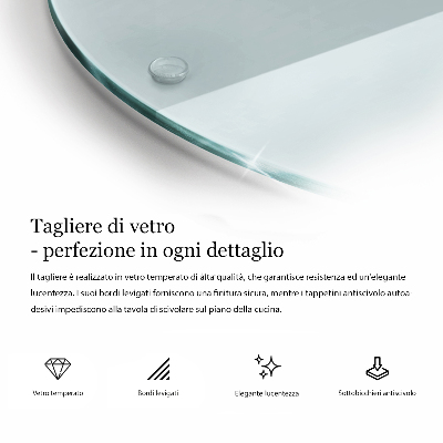 Sklenená doska na krájanie Sklenená doska na krájanie priehľadná okrúhla