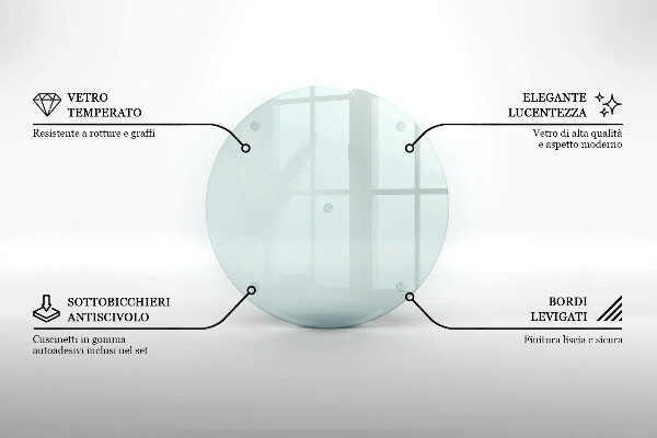 Sklenená doska na krájanie Sklenená doska na krájanie priehľadná okrúhla