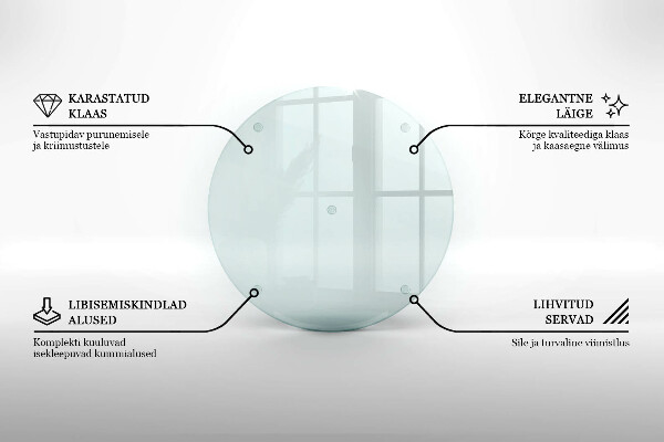 Sklenená doska na krájanie Sklenená doska na krájanie priehľadná okrúhla