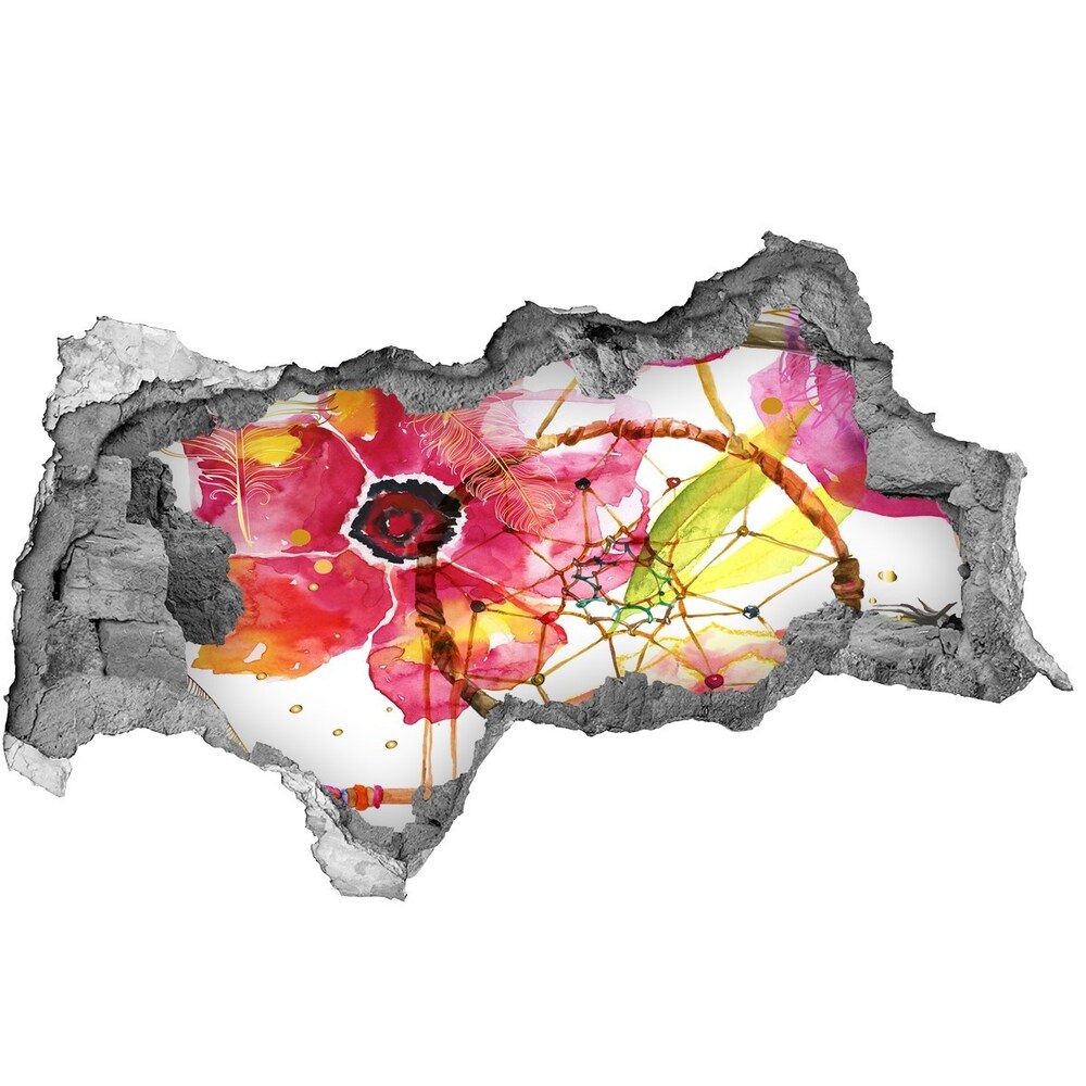 Nálepka 3D diera samolepiaca Kvetinový vzor