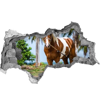 Diera 3D fototapeta nálepka Pinto kôň
