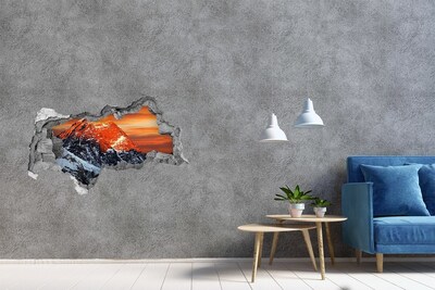 Samolepiaca nálepka betón Hory v zapadajúcom slnku