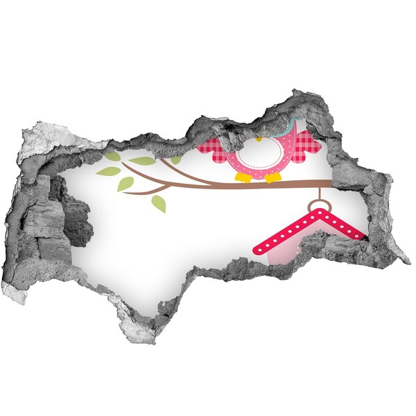 Samolepiaca nálepka na stenu Sova na vetve