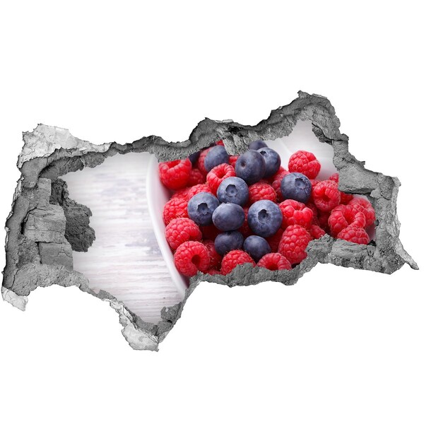 Nálepka 3D diera na stenu Ovocný raj