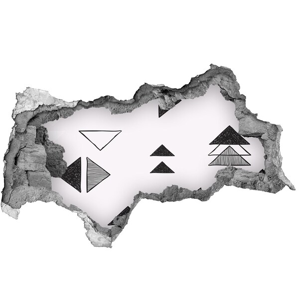 Fototapeta diera na stenu Geometrické vzory na stene