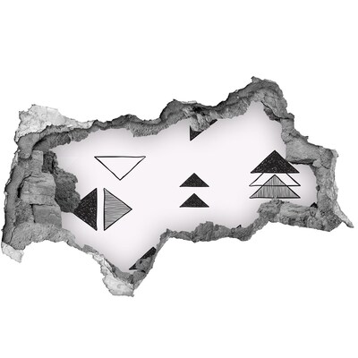 Fototapeta diera na stenu Geometrické vzory na stene