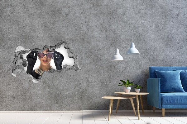 Fotoobraz diera na stenu Štýlová elegancia v otvore v stene