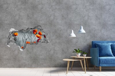 Samolepiaca nálepka Kvety v betóne