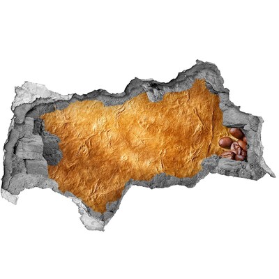 Nálepka 3D diera samolepiaca Zlatá diera v stene