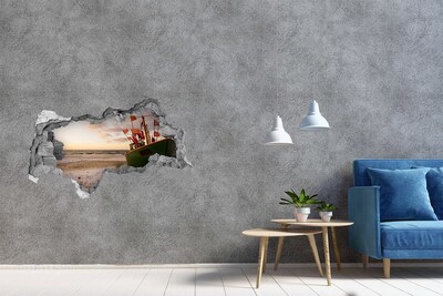 Samolepiaca nálepka Zátoka s rybárskou loďou