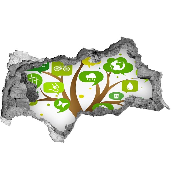 Samolepiaca diera na stenu Zelený svet prírody