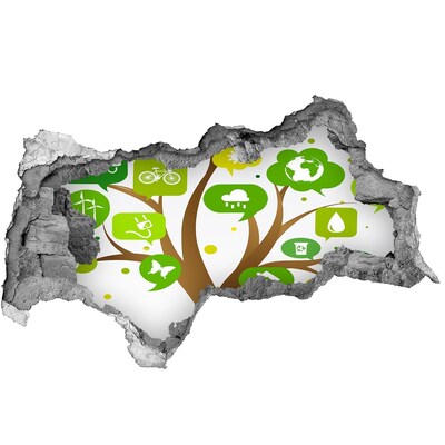 Samolepiaca diera na stenu Zelený svet prírody