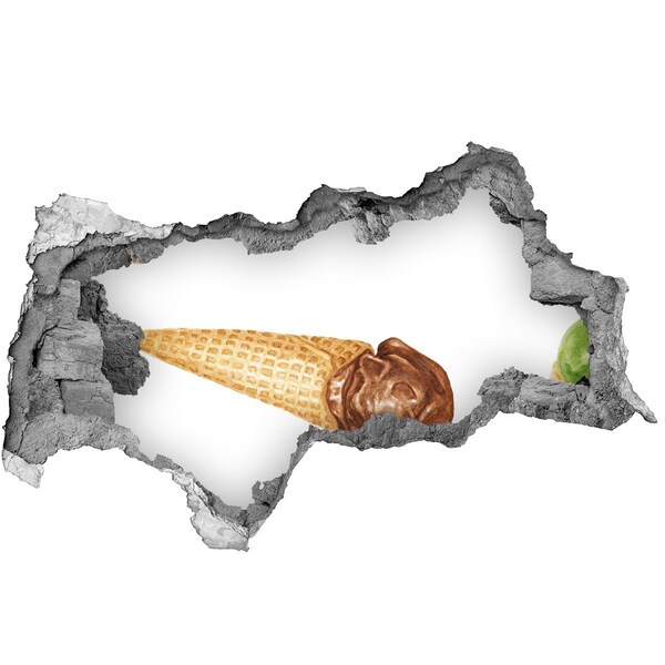 Samolepiaca nálepka betón Ľadová diera v stene