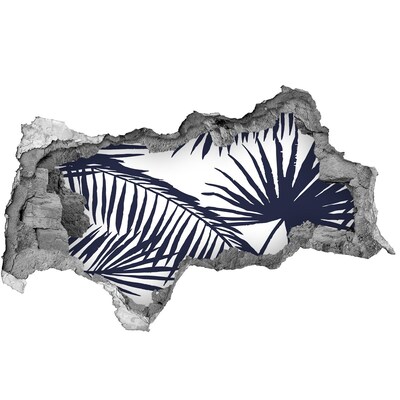 Nálepka 3D diera samolepiaca Palmové listy