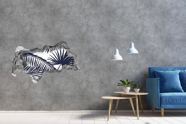 Nálepka 3D diera samolepiaca Tropická oáza s palmami