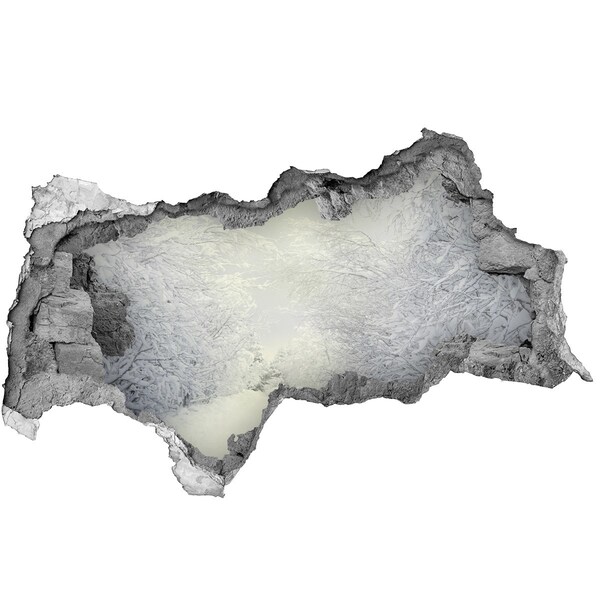 Samolepiaca nálepka Zimná krajina za múrom