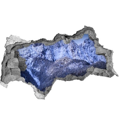 Fototapeta diera na stenu Horská krajina v zimnej scenérii