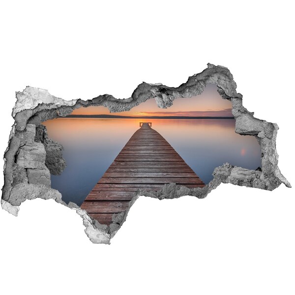 Fototapeta diera na stenu Západ slnka nad jazerom