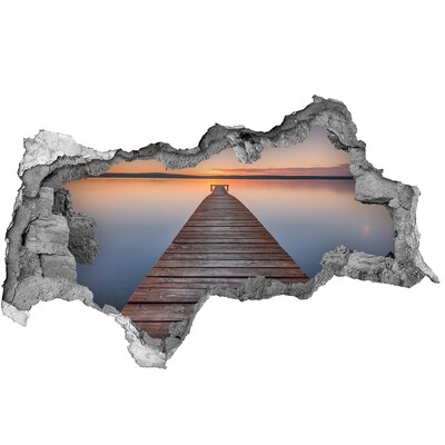 Fototapeta diera na stenu Západ slnka nad jazerom