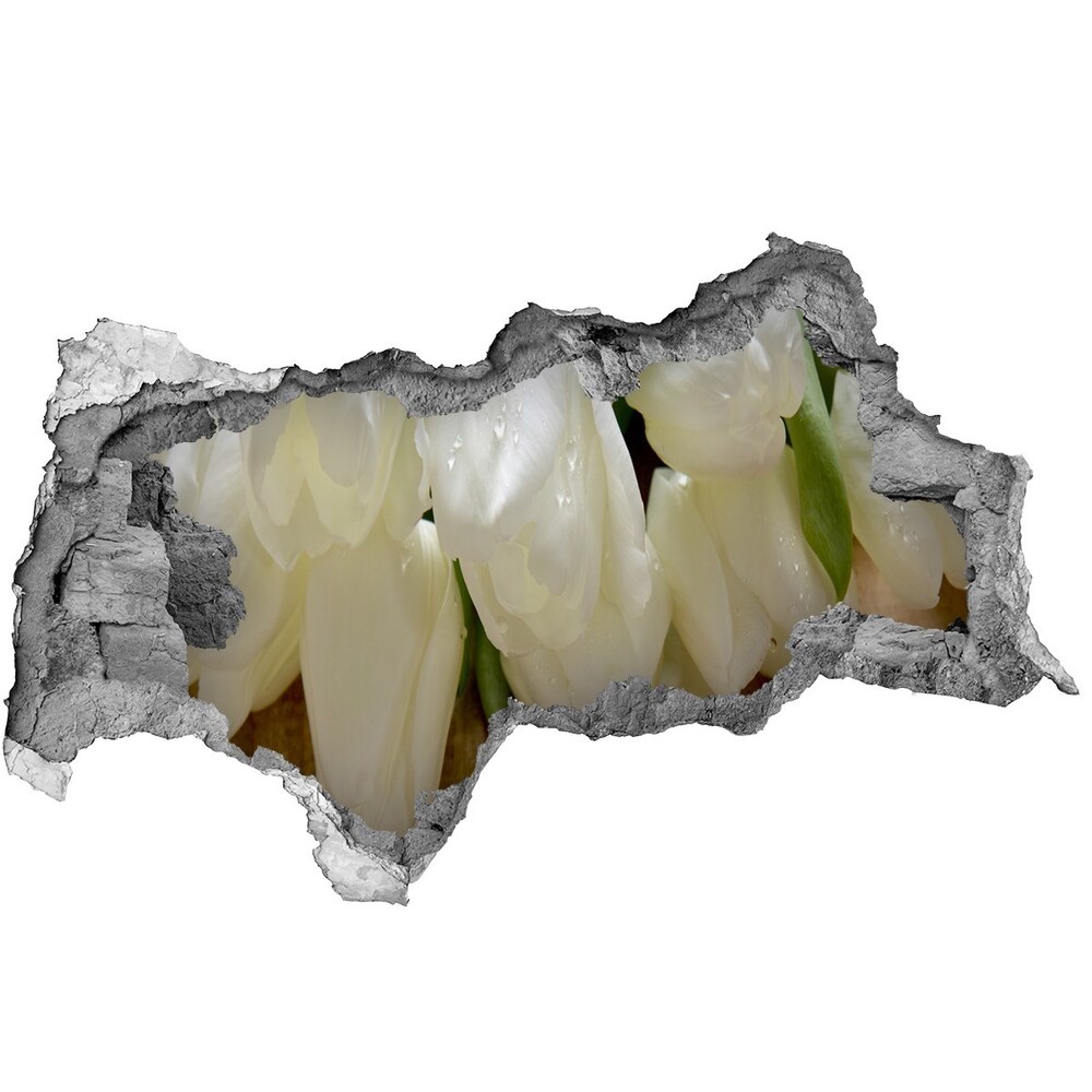 Samolepiaca nálepka fototapeta Biele tulipány
