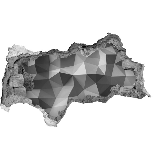 Diera 3D foto tapeta Geometrický otvor v stene