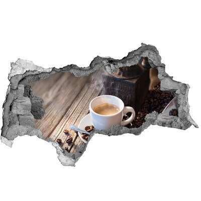 Nálepka 3D diera samolepiaca Ranná káva