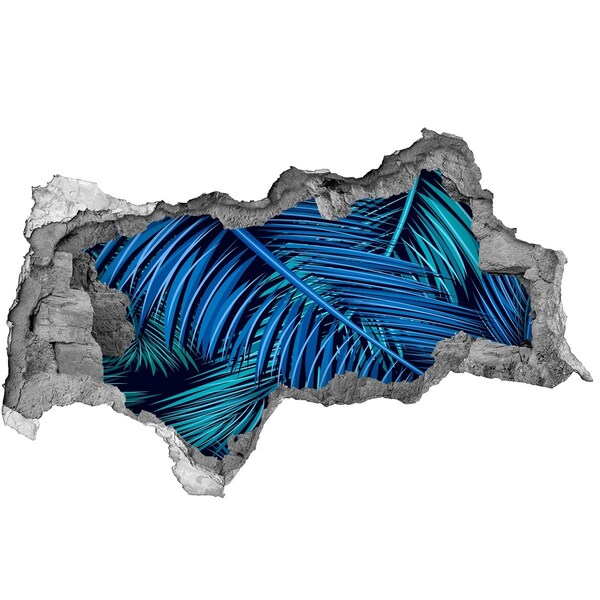 Nálepka 3D diera samolepiaca Tropická oáza s palmami