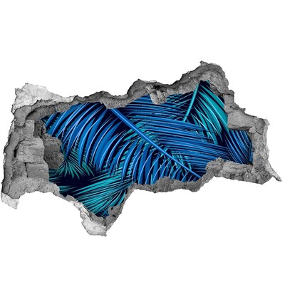 Nálepka 3D diera samolepiaca Tropická oáza s palmami