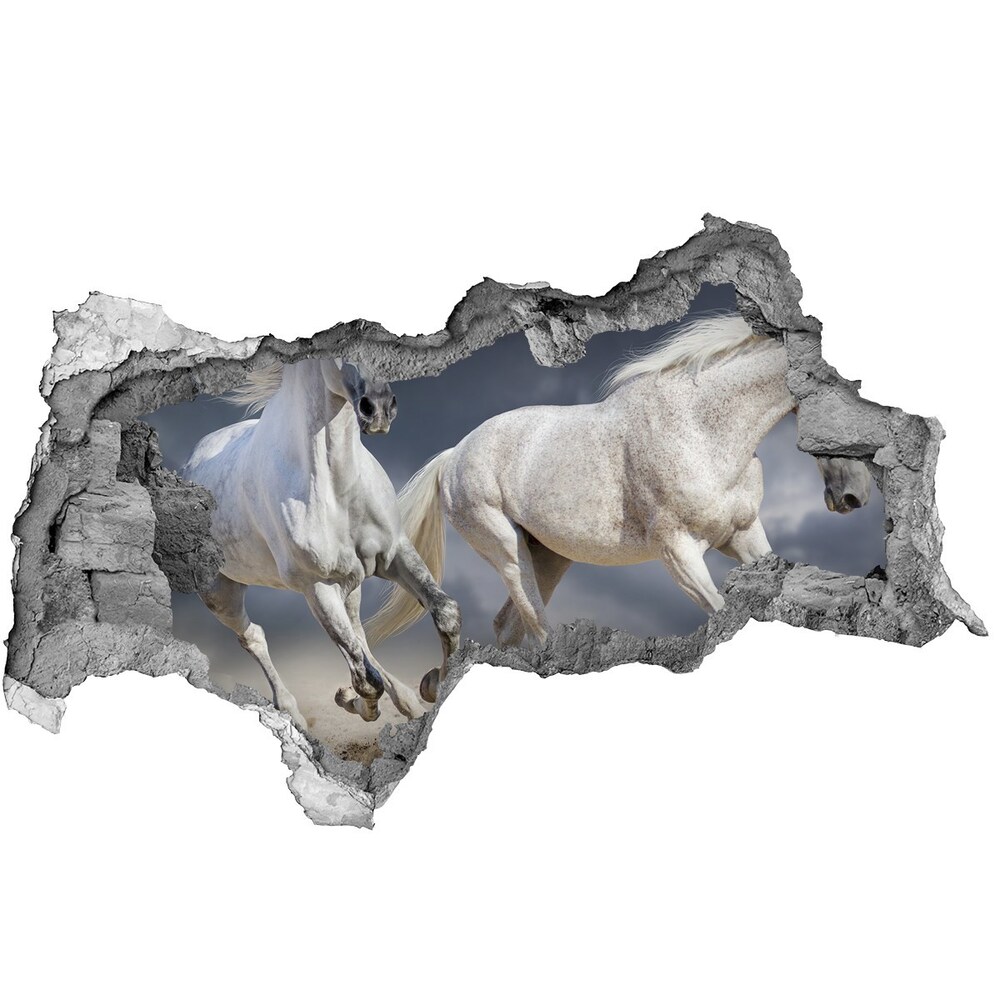 Diera 3D fototapeta na stenu White horse beach