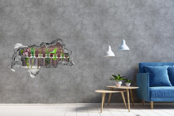 Samolepiaca nálepka Zelená oáza v sklenených pohároch