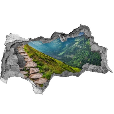 Diera 3D v stene nálepka Cesta v tatrách