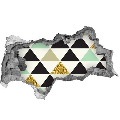 Fototapeta diera na stenu Geometrické vzory na stene