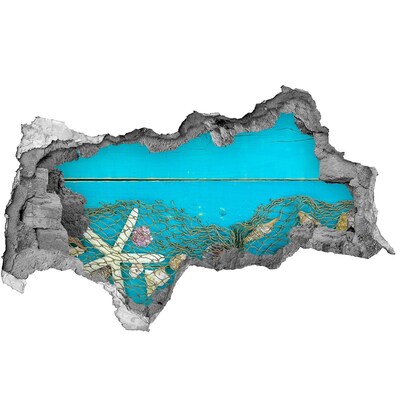 Samolepiaca diera na stenu Podvodný svet na pozadí útesu