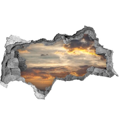 Diera 3D v stene nálepka Západ slnka