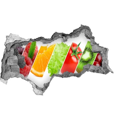 Nálepka 3D diera samolepiaca Ovocie a zelenina