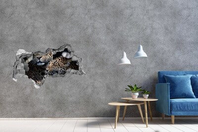 Diera 3D fototapeta na stenu Dva leopardy