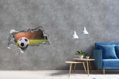 Fototapeta diera na stenu 3D Futbalová brána na ihrisku