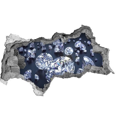 Samolepiaca diera na stenu nálepka Lesklé diamanty v stene