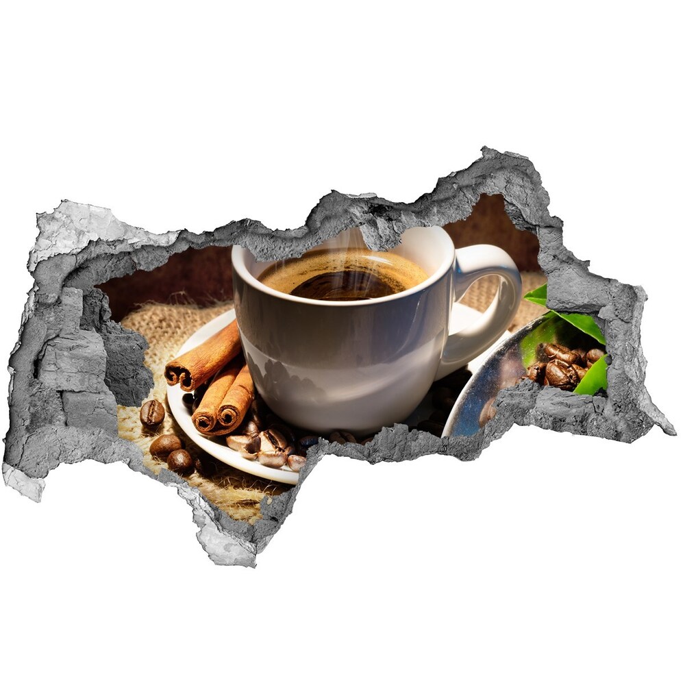Nálepka 3D diera samolepiaca Šálka kávy