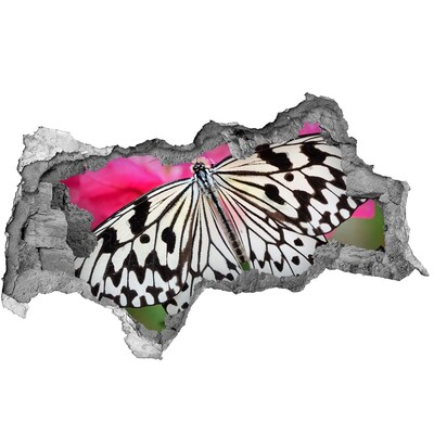 Diera 3D fototapeta nálepka Motýľ na kvetine