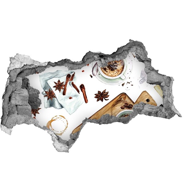 Samolepiaca nálepka betón Kávový kútik s korením