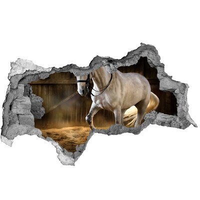 Diera 3D fototapeta na stenu Kôň v stajni