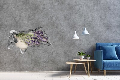 Samolepiaca nálepka Levanduľové pole za múrom