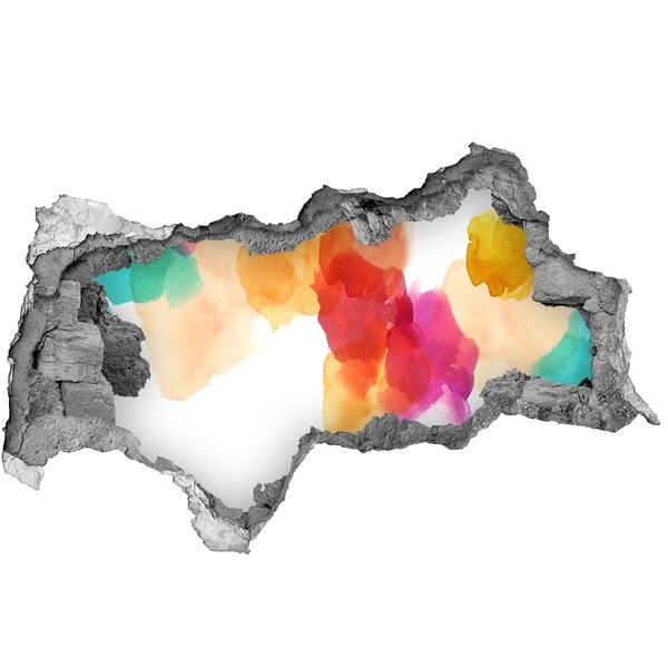 Fototapeta diera na stenu Farebná diera v stene