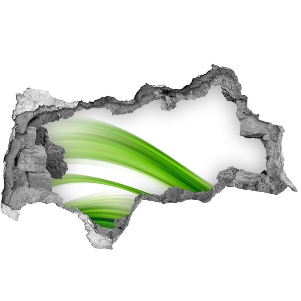 Diera 3D fototapeta nálepka Zelená lúka cez dieru v stene