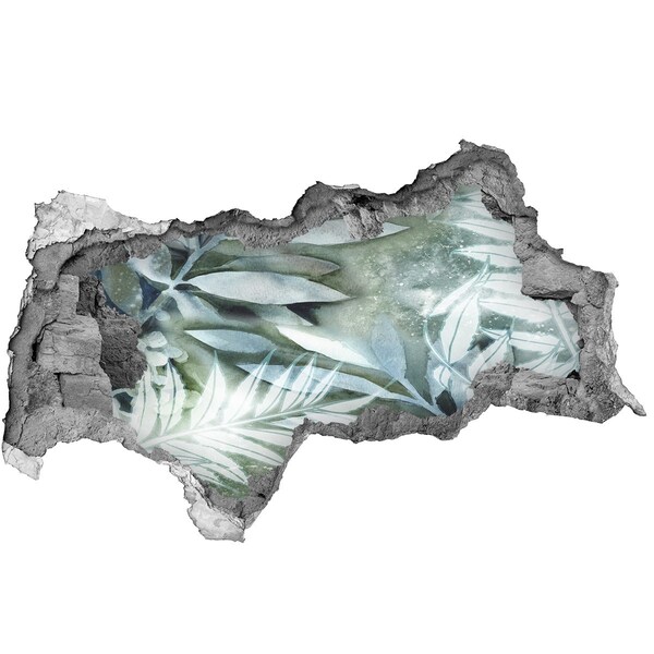 Nálepka 3D diera na stenu samolepiaca Zelená oáza v diere v stene