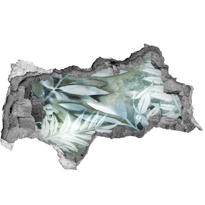 Nálepka 3D diera na stenu samolepiaca Zelená oáza v diere v stene