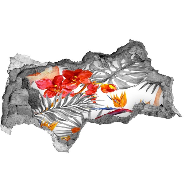 Diera 3D fototapeta nálepka Tropický raj za múrom