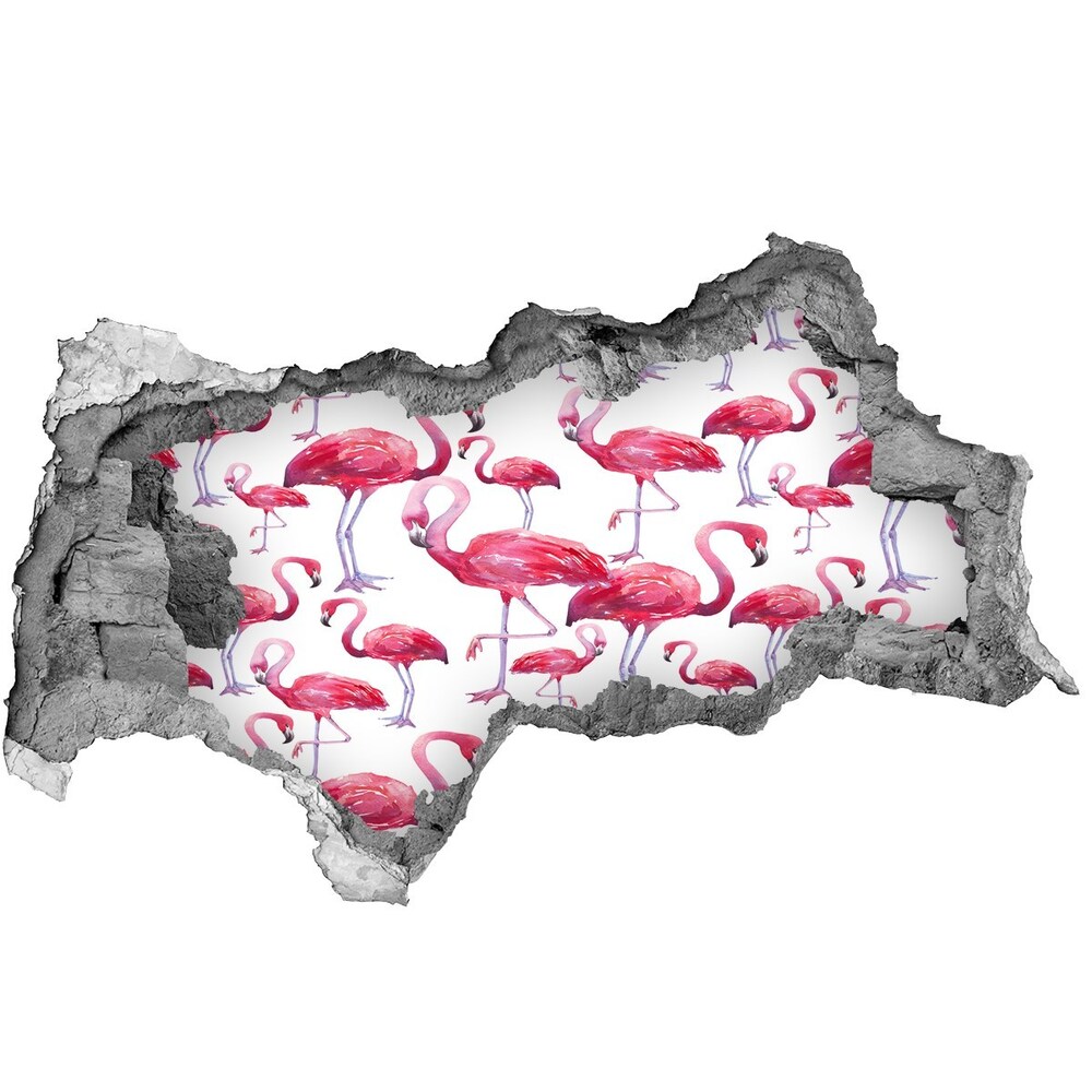 Diera 3D fototapeta na stenu nálepka Flamingos